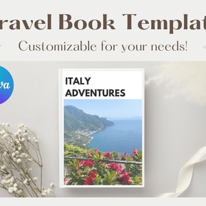 Travel Photo Book Template | Coffee Table Book | Travel Memory Book | Canva Template | Personalized Coffee Table Book | Photo Book