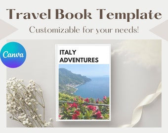 Travel Photo Book Template | Coffee Table Book | Travel Memory Book | Canva Template | Personalized Coffee Table Book | Photo Book