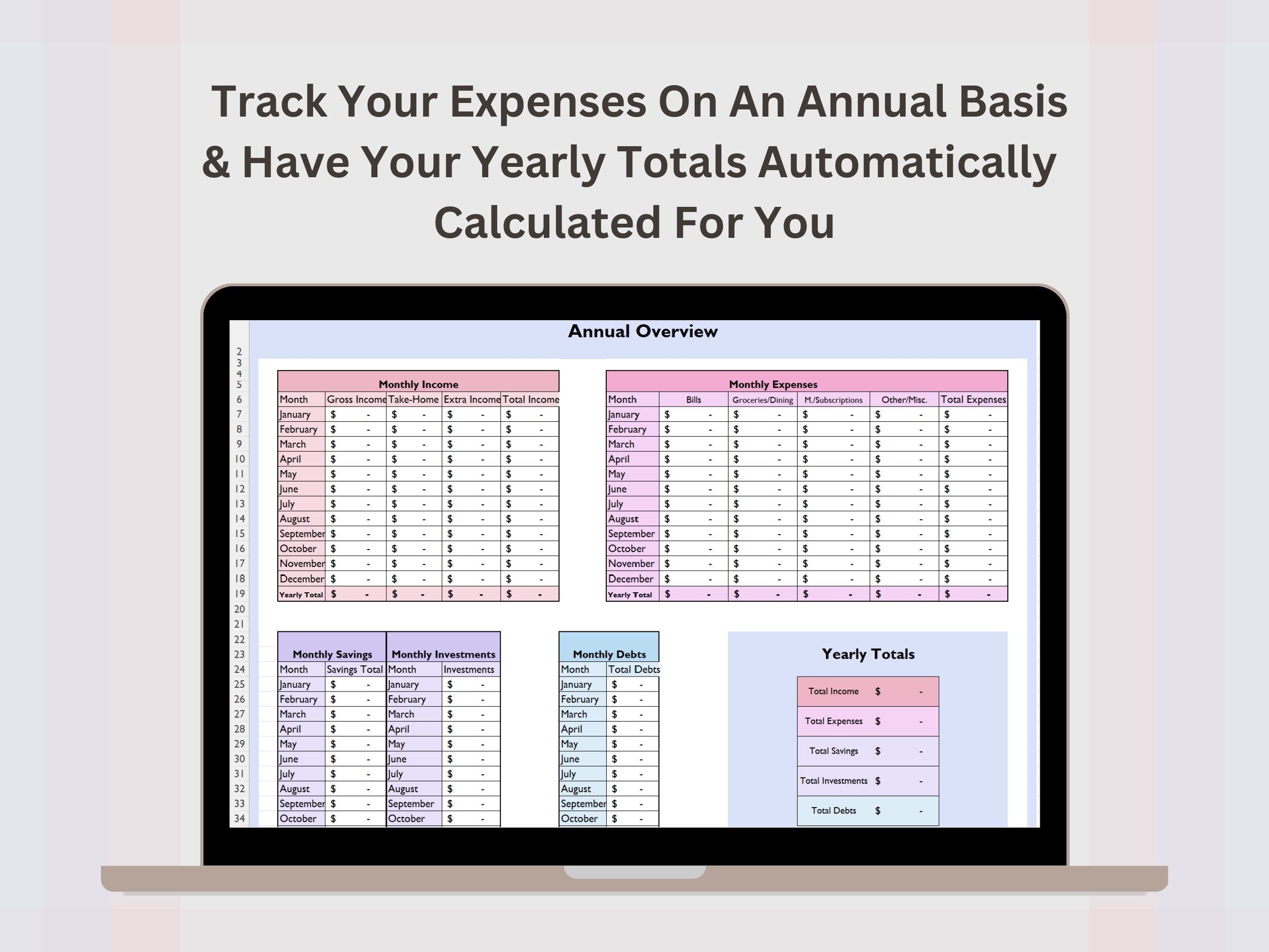 Personal Budget Spreadsheet Template | Excel | Google Sheets | Finance ...