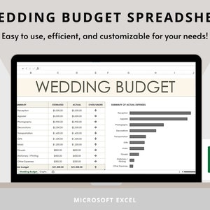 Wedding Budget Spreadsheet Planner | Wedding Checklist | Wedding Budget Template | Wedding Spreadsheet | Excel | Wedding Organization