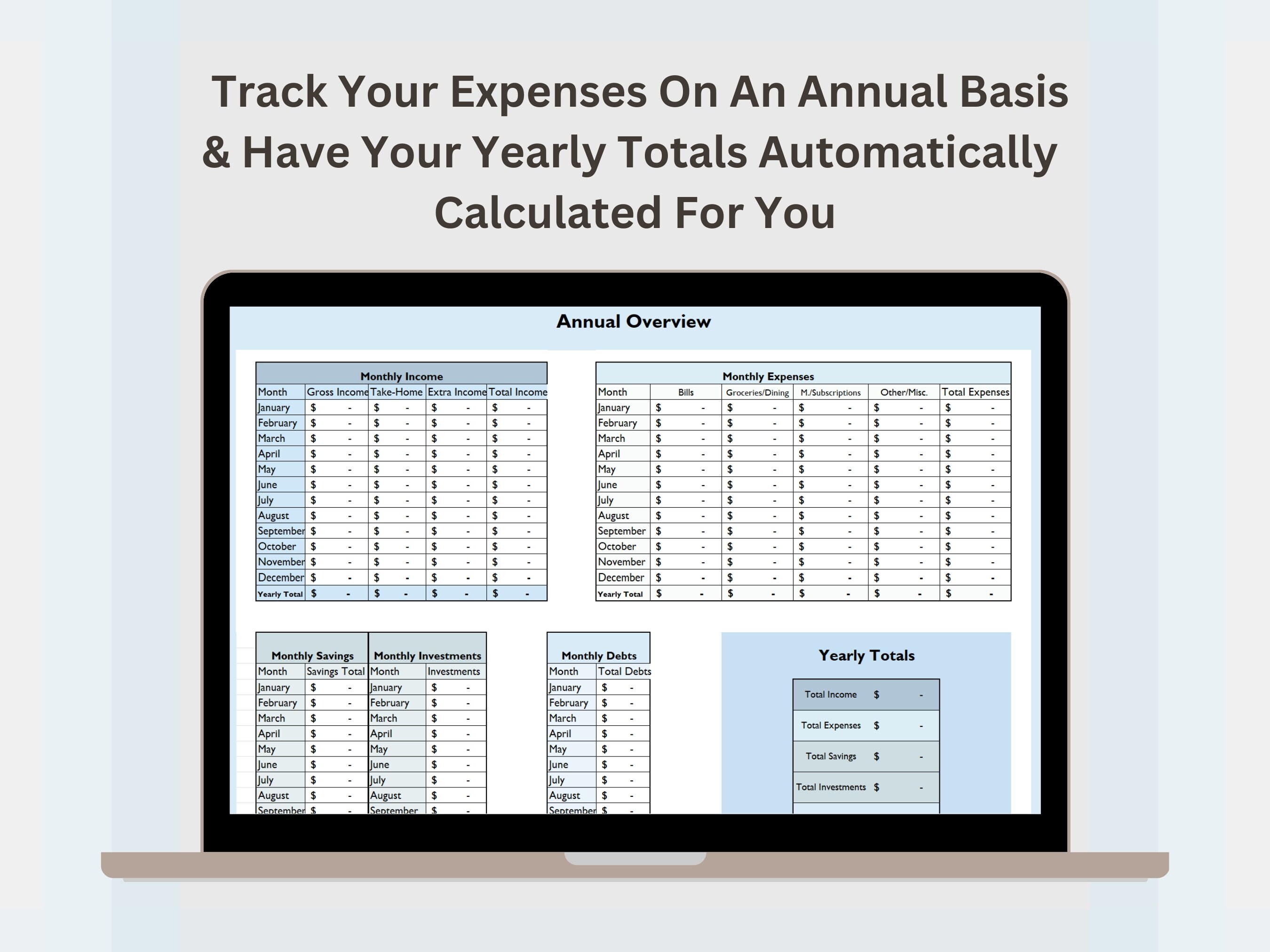 Monthly Budget Spreadsheet Tracker Excel Google Sheets Finance Expense ...