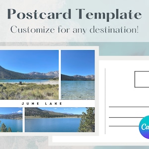 Editable Postcard Template | Traveling Postcard Template | Canva Template | Postcard Template