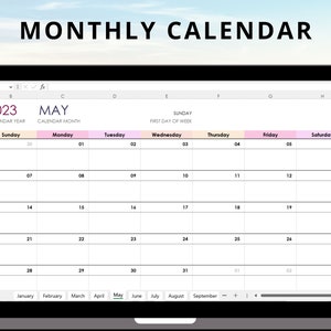 Feuille de calcul de calendrier | Excel | Planificateur mensuel | Calendrier annuel | Planificateur annuel | Liste de choses à faire