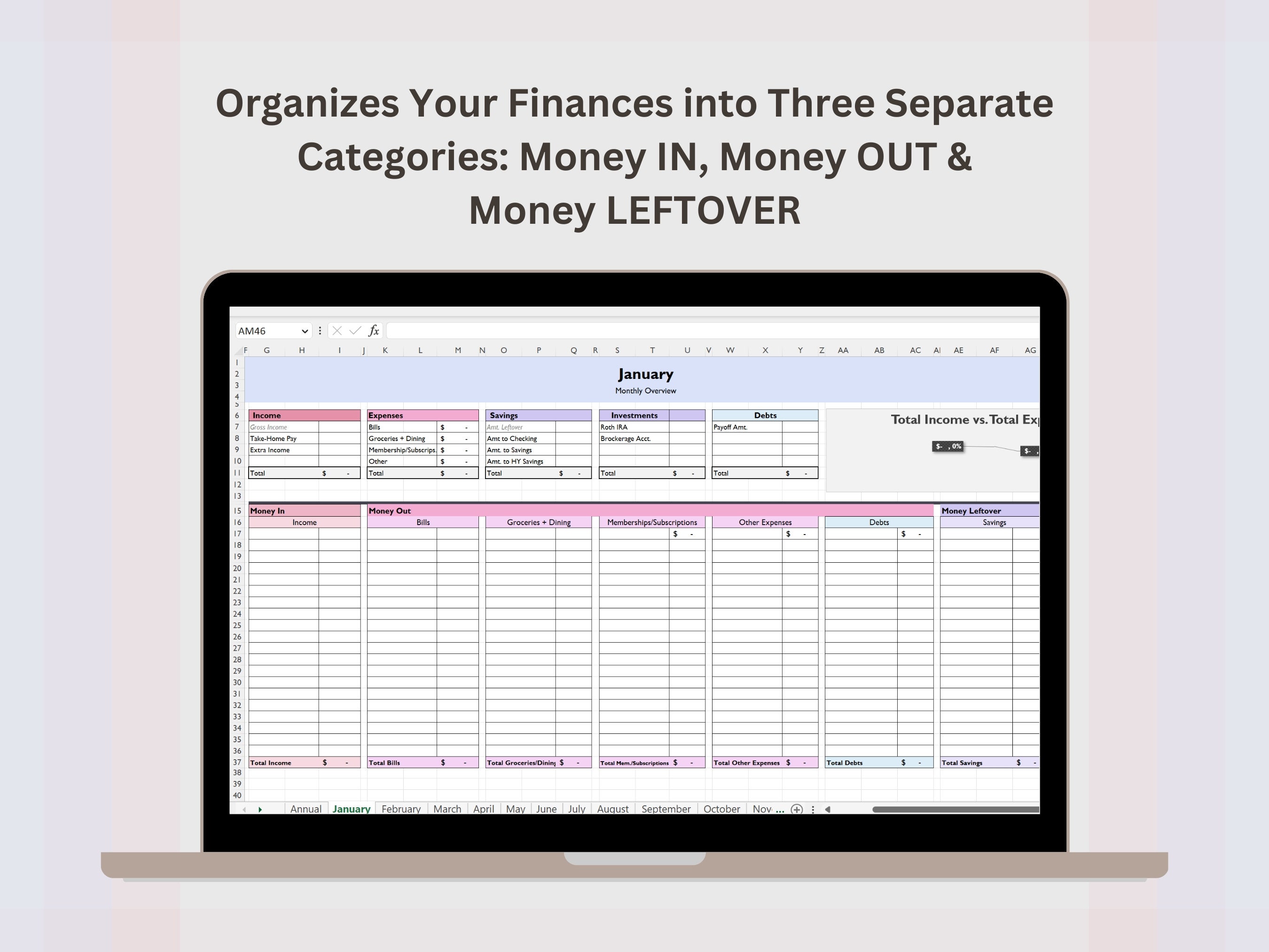 Personal Budget Spreadsheet Template | Excel | Google Sheets | Finance ...
