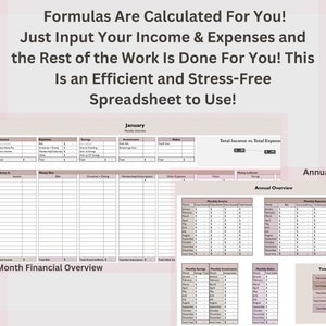 Monthly Budget Spreadsheet Tracker | Excel | Google Sheets | Finance ...