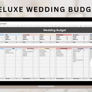 Deluxe Wedding Budget Spreadsheet | Excel Template | Wedding Template | Wedding Checklist | Wedding Organization
