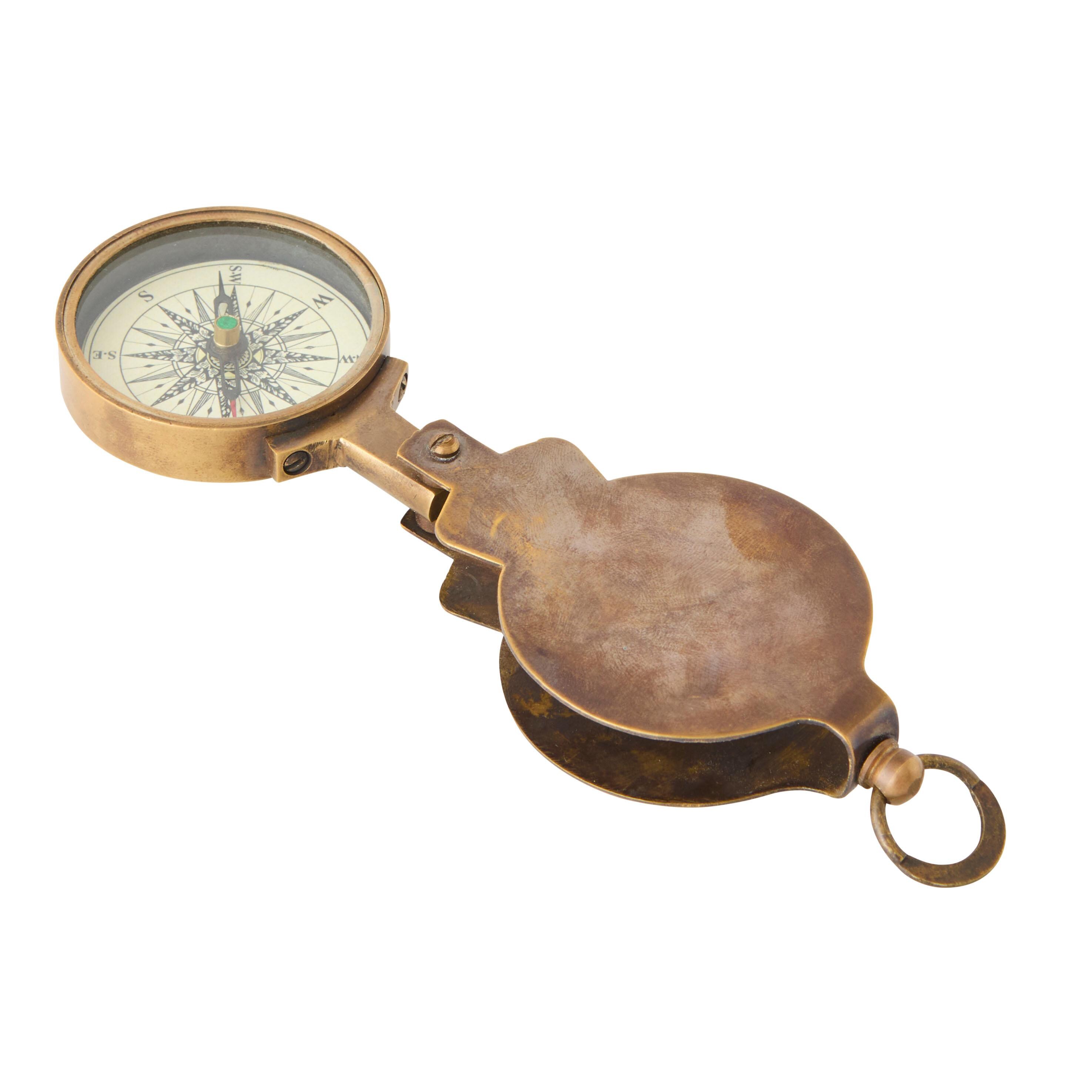 Handmade Brass Folding Pocket Compass - Etsy Australia