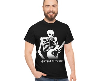 Guitarist Skeleton Graphic Tee, Music Lover Gift