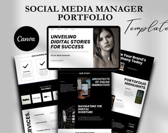 Social Media Manager Portfolio Website Template: Canva Site