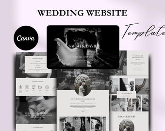 Wedding Canva Website Template: Digital Invitation, RSVP