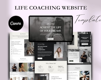 Coaching Canva Website Template: Teachers, Therapists & Life Coaches