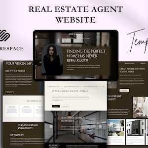 Real Estate Agent Website Squarespace Template Business Website Real Estate Marketing Website Design