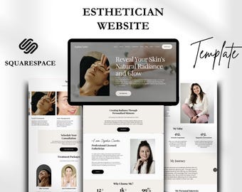 Plantilla web de Squarespace para esteticistas: Diseño moderno para spas y salones de belleza