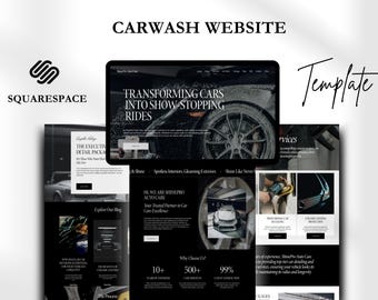 Carwash Squarespace Website Template Car Detailing Car Coating Automotive business