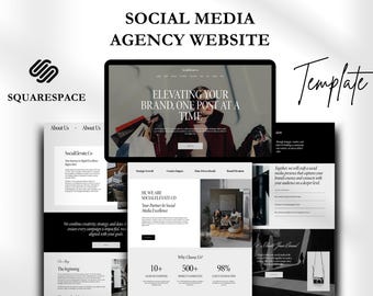 Social Media Agency Squarespace Website Template for Specialists & Digital Marketing