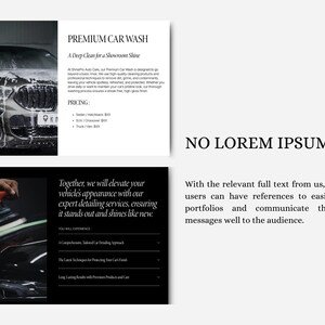 May include: A black and white image with text that reads "PREMIUM CAR WASH" and "A Deep Clean for a Showroom Shine". The image also shows a car being detailed with a polishing machine.