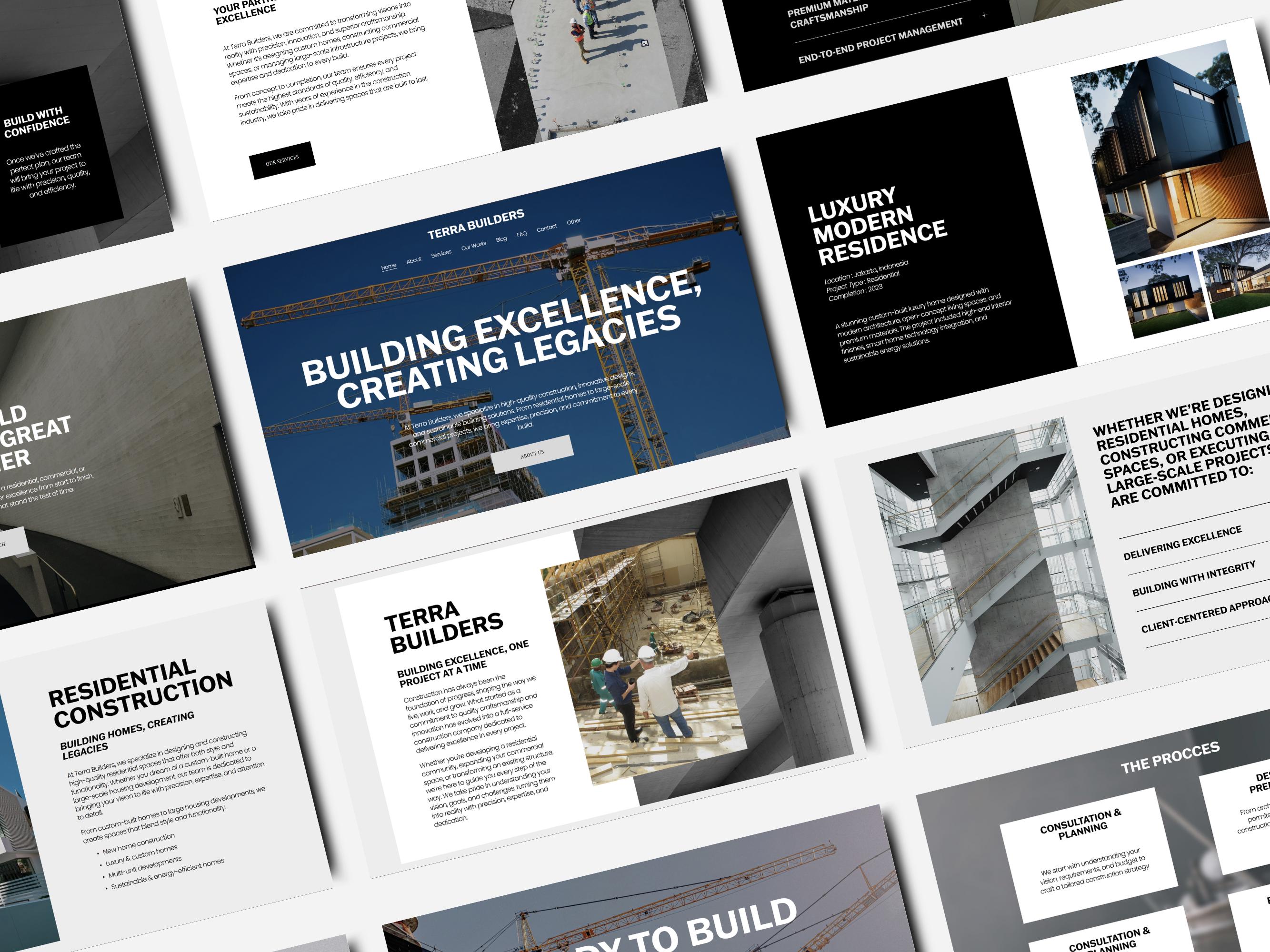 Construction Website Squarespace Template for Contractors, Home