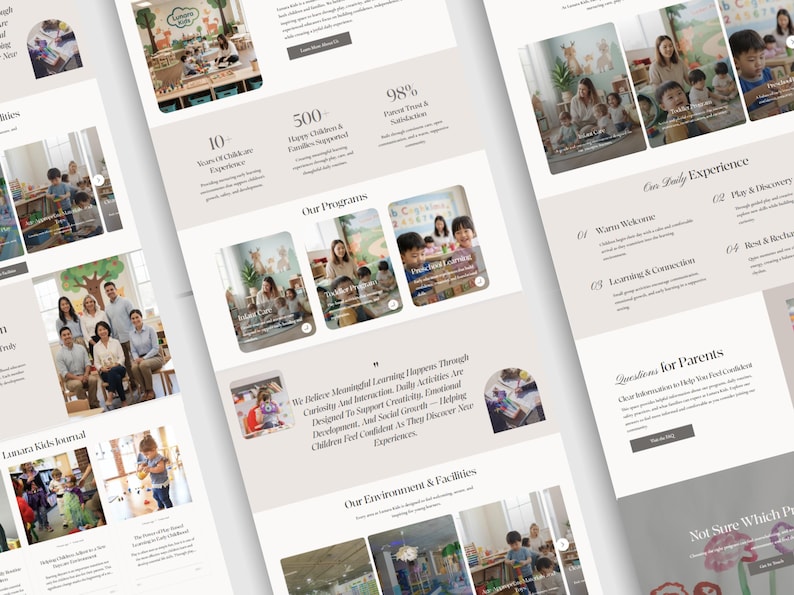 Daycare Website Template WIX Studio, Childcare, Preschool & Daycare