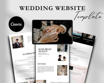 Minimalist Wedding Website Template: Online Invitation, Wedding RSVP