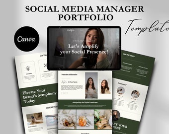 Social Media Manager Portfolio Canva Website Template