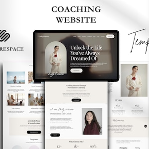 Professional Coaching Squarespace Website Template Customizable Life Coach Squarespace template Elegant Squarespace Template for Coaches