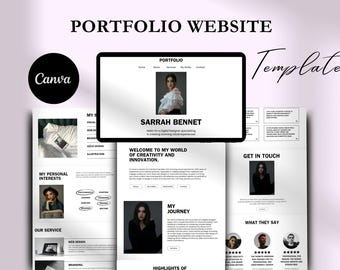 Plantilla de portafolio de Canva: sitio web para diseñadores digitales, freelancers y editores