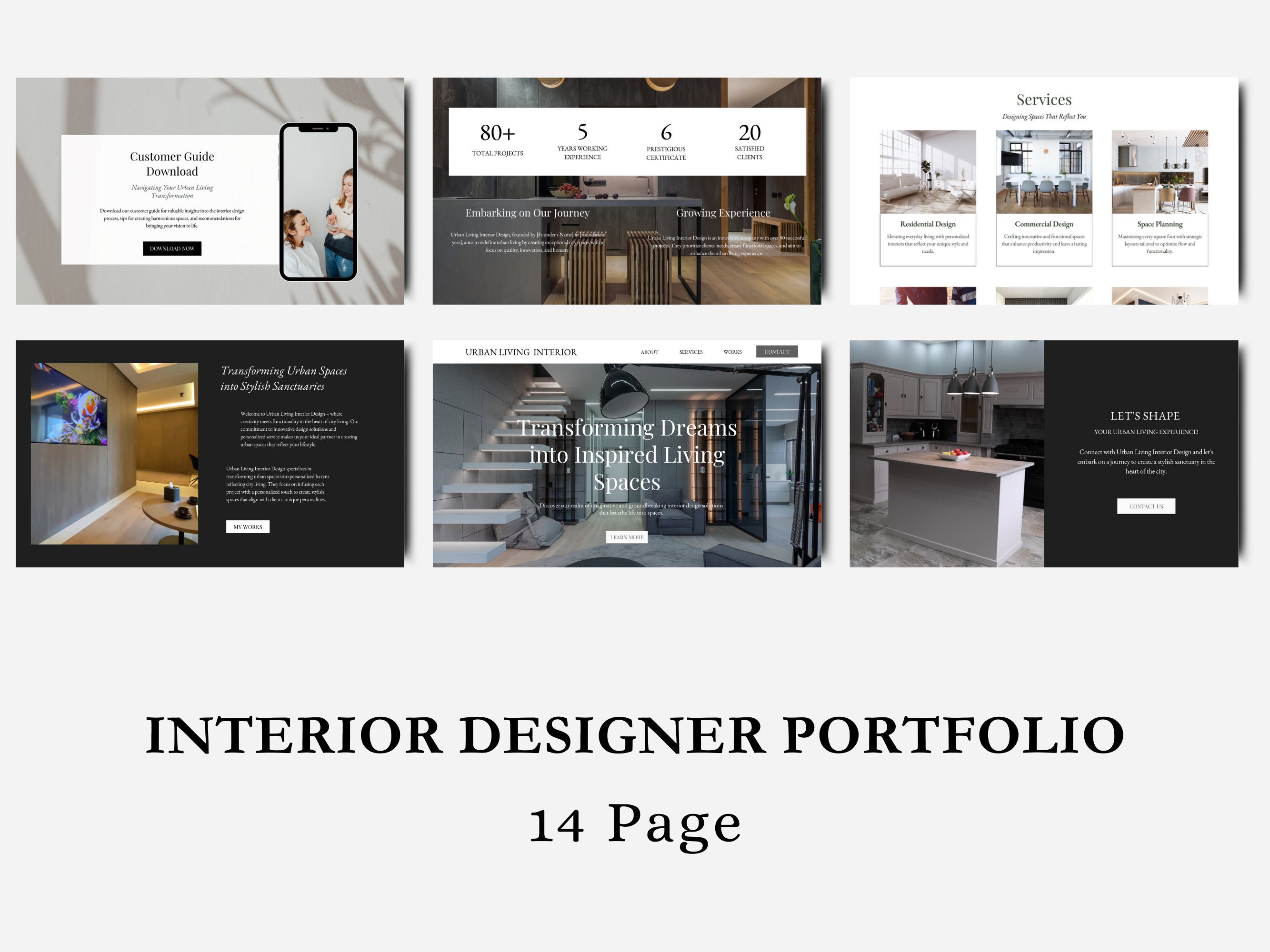 Interior Design Canva Website Template: Portfolio for Architects ...