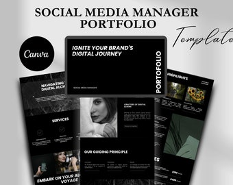Social Media Manager Portfolio Canva Website Template