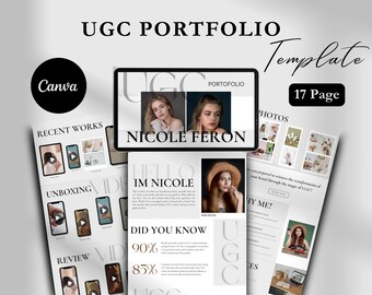 Personal UGC Portfolio Canva Website Template: Content Creator Brand