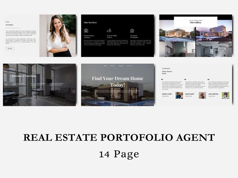 Real Estate Agent Portfolio site Template, Business site Design