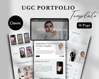 UGC Website: Canva Template for Creators, Creative Freelancer