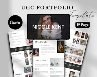 UGC Portfolio Website Template: Canva Website, & Freelancer