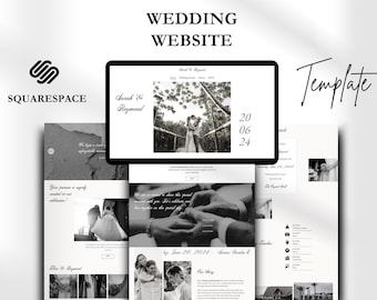Squarespace Wedding Website Template: Online RSVP & Gallery