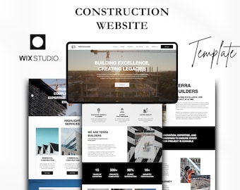 Szablon witryny Wix Studio dla firm budowlanych, wykonawców, budowniczych domów i architektów