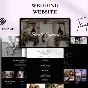 Squarespace Wedding Website Wedding Website Template Digital Invitation Online RSVP Wedding Site Squarespace
