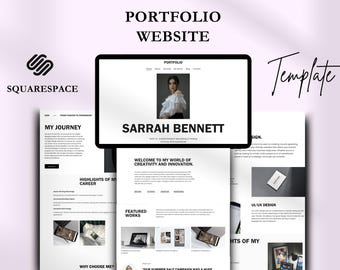 Squarespace Portfolio Website Template: Creative Designers, Editors & Freelancers