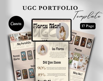 UGC Portfolio Website: Canva Template for Creators, Creative Freelancer