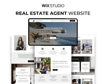 Plantilla web de WIX Studio para agentes inmobiliarios, corredores y agencias de propiedades.
