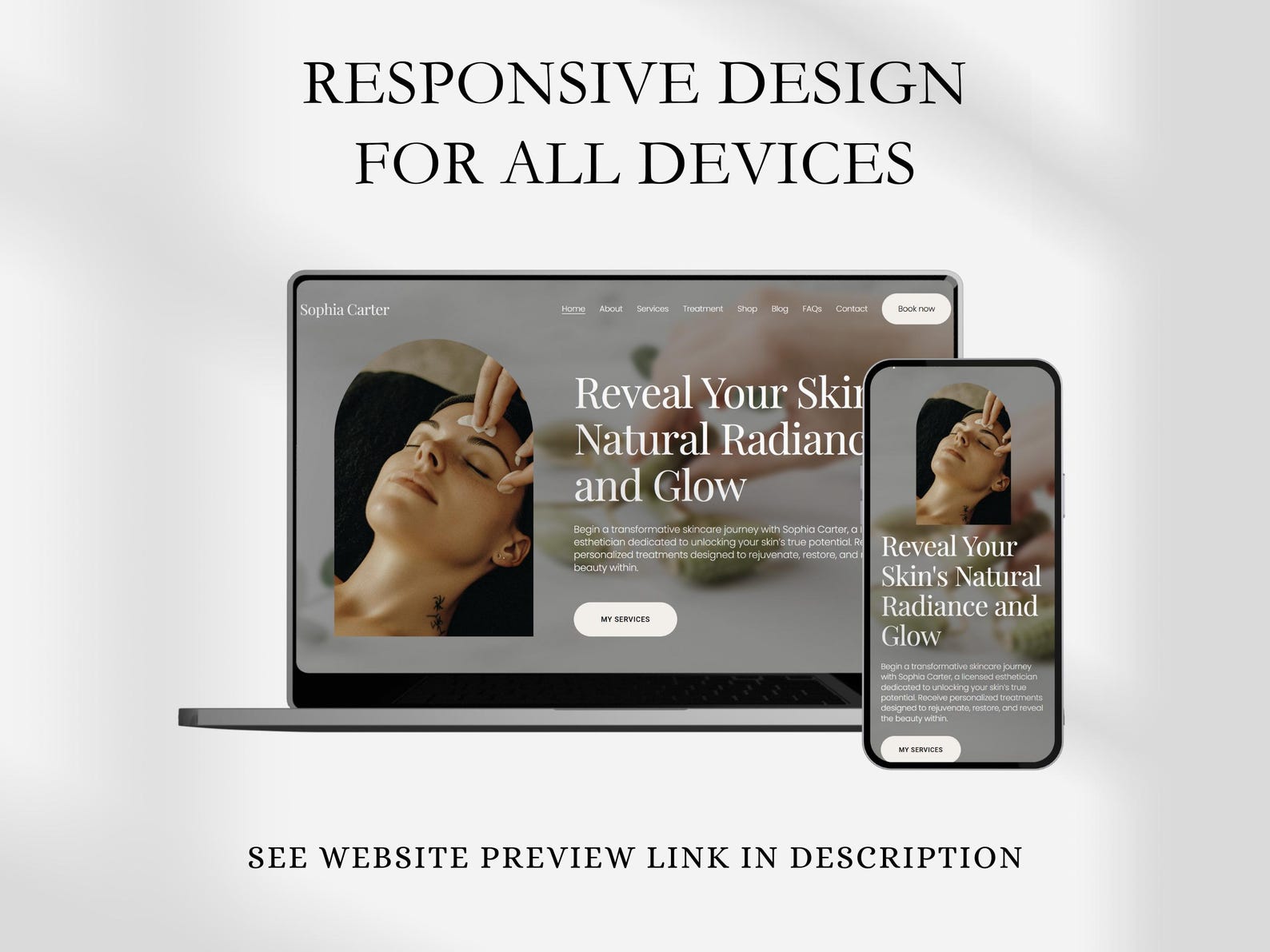 Esthetician Squarespace Website Template Modern Spa & Salon Design Etsy