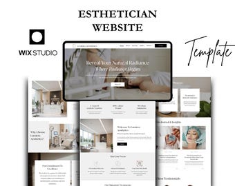 WIX Studio Website Template for Esthetician, Modern Spa, Wellness Business, Skincare & Beauty Salon