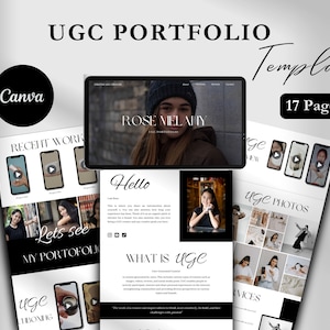 UGC Portfolio Canva Website Template for Content Creators & Creative Freelancers,