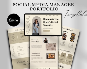 Social Media Manager Canva Website Template