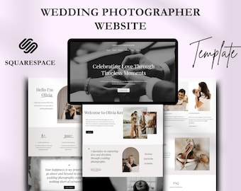 Squarespace-Website-Vorlage für Hochzeitsfotografen: Portfolio für Event- und Porträtfotografie