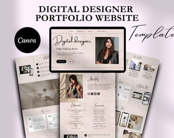 Canva Website Template: Freelancer & Digital Designer Portfolio