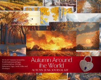 Autumn Journal Kit, Autumn Junk Journal, Fall Junk Journal, Fall Journal Kit, Journal Printable, Junk Journal Kit, Junk Journal Page,