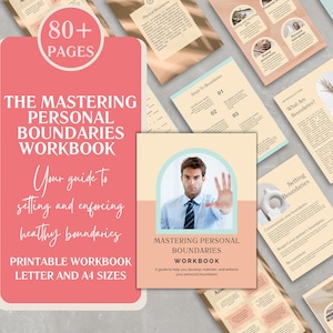 Setting Boundaries, Boundaries Workbook, Boundaries Worksheet, Boundaries Journal, Therapy Worksheet, Healthy Boundaries, Mental Health