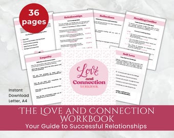 Quaderno di consulenza di coppia, Amore per se stessi, Terapia di coppia, Foglio di lavoro di coppia, Confini sani, Relazione sana, Consulenza matrimoniale,