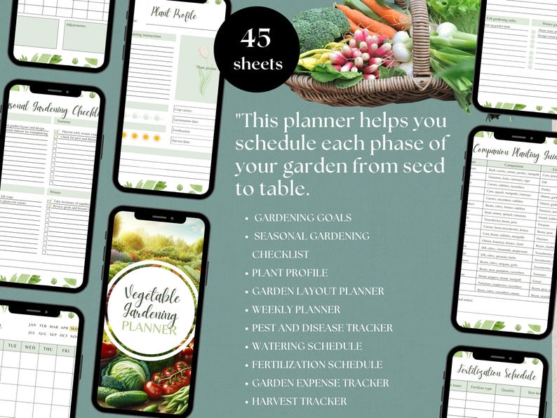 Vegetable Gardening Planner Printable, Vegetable Gardening Journal ...