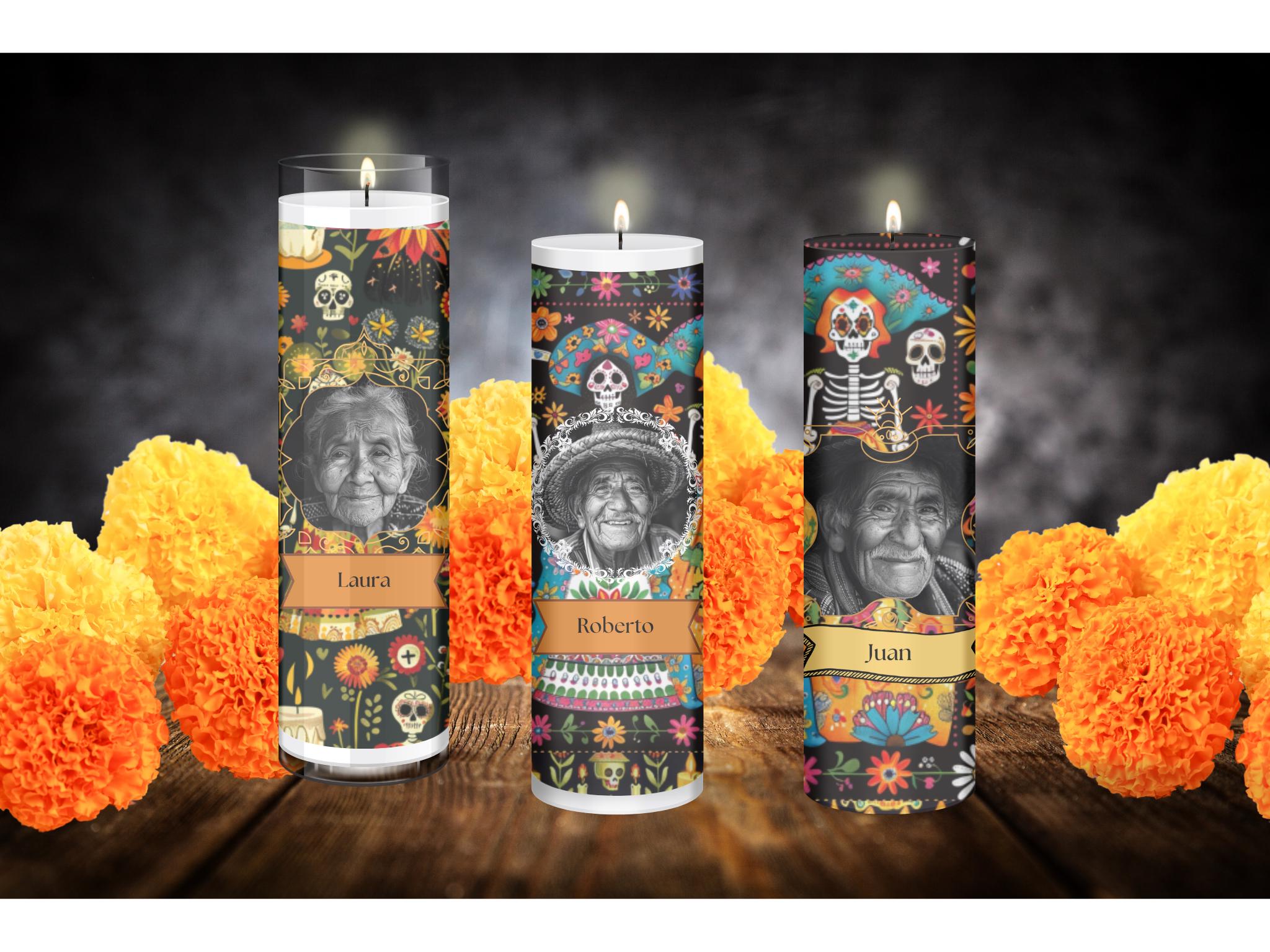 Dia De Los Muertos Candle Template