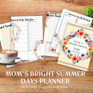 Mom Planner, Printable Planner, Kids Summer Schedule, Summer Bucket List, Summer Planner 2025, Summer Activities, Summer Printable